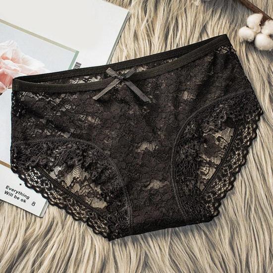 Women Sexy Sheer Lace Low Rise Panties Floral Lace See Through Hipster Underwear Soft Breathable Stretchy Cheeky Briefs