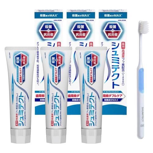

Shumitect Periodontal Disease Double Care EX Cool Refresh Mint Toothpaste for Sensitive Teeth, High Fluoride Concentration (1450 ppm), 3 Tubes + Tooth