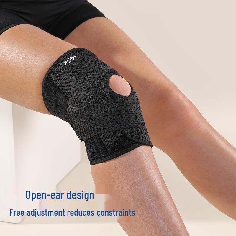 JINGBA Sports Anti-Slip Knee Pad with Pressurized Spring Support – Breathable Protective Gear for Outdoor Basketball