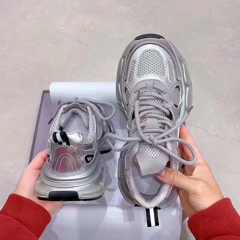 

Fashion Silver High on Platform Shoes for Women 2025 New Designer Luxury Light Comfortable and Elegant Stylish Casual 39 Woman Footwear 40