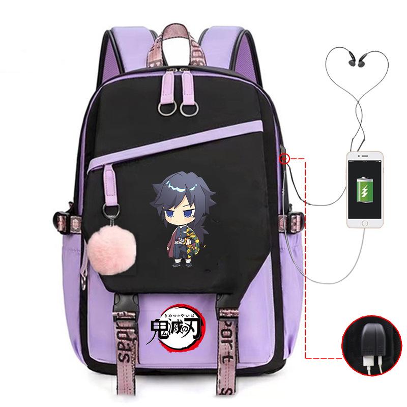 Kimetsu no yaiba ghost column peripheral printing schoolbag junior high school student high school multi-functional schoolbag