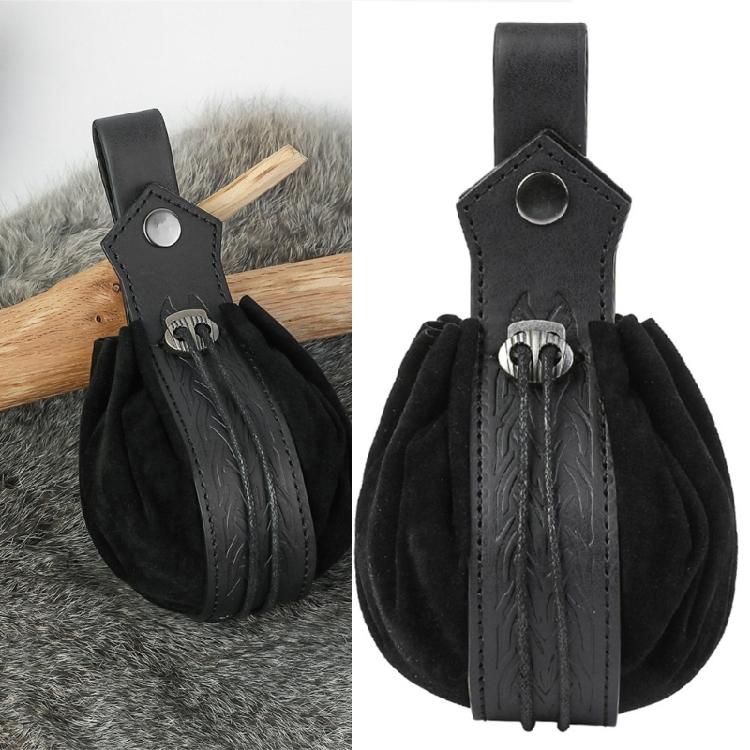 Retro Medieval Faux Leather Belt Pouch Purse Middle Ages Portable Coin Purse Belt Pouch LARP Renaissances Costumes