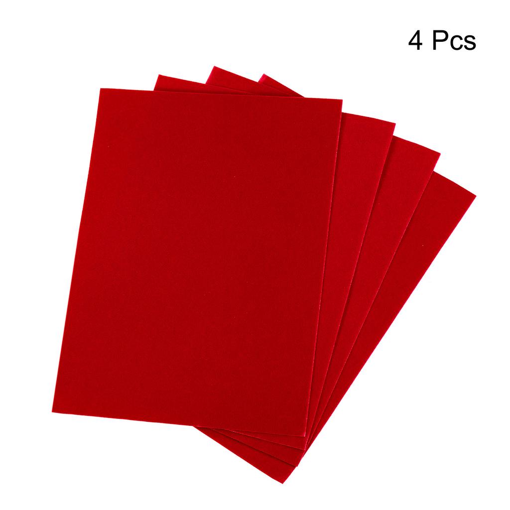 4pcs Self-Adhesive Velvet Patches Repair Patches 5.91" x 7.87 for Clothing Repair Crafts Repair Kit Backpack Shoe Decoration