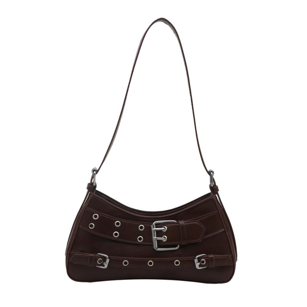 Elegante Y2k Unterarmtasche Pu-Leder Würziges Mädchen Handtasche Straße Gürtelschnalle Schultertasche Outdoor