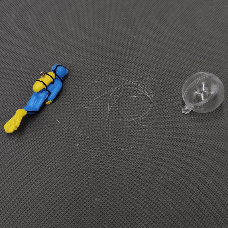 1Pc New Resin Floating Diver Fish Tank Floating Decoration Under Ornament Underwater Set Underwater World Small Floating Ball