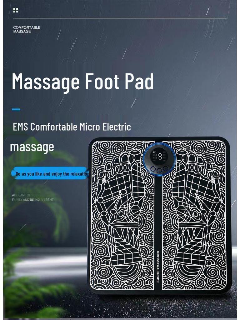 Rechargeable EMS Foot Massager with Remote Control - Micro-pulse Foot Therapy Pad