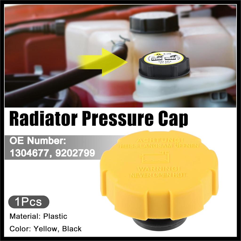 Radiator Pressure Coolant Reservoir Overflow Tank Cap for Alfa Romeo 159 Saloon (939) - Pack of 1 Yellow Durable Material