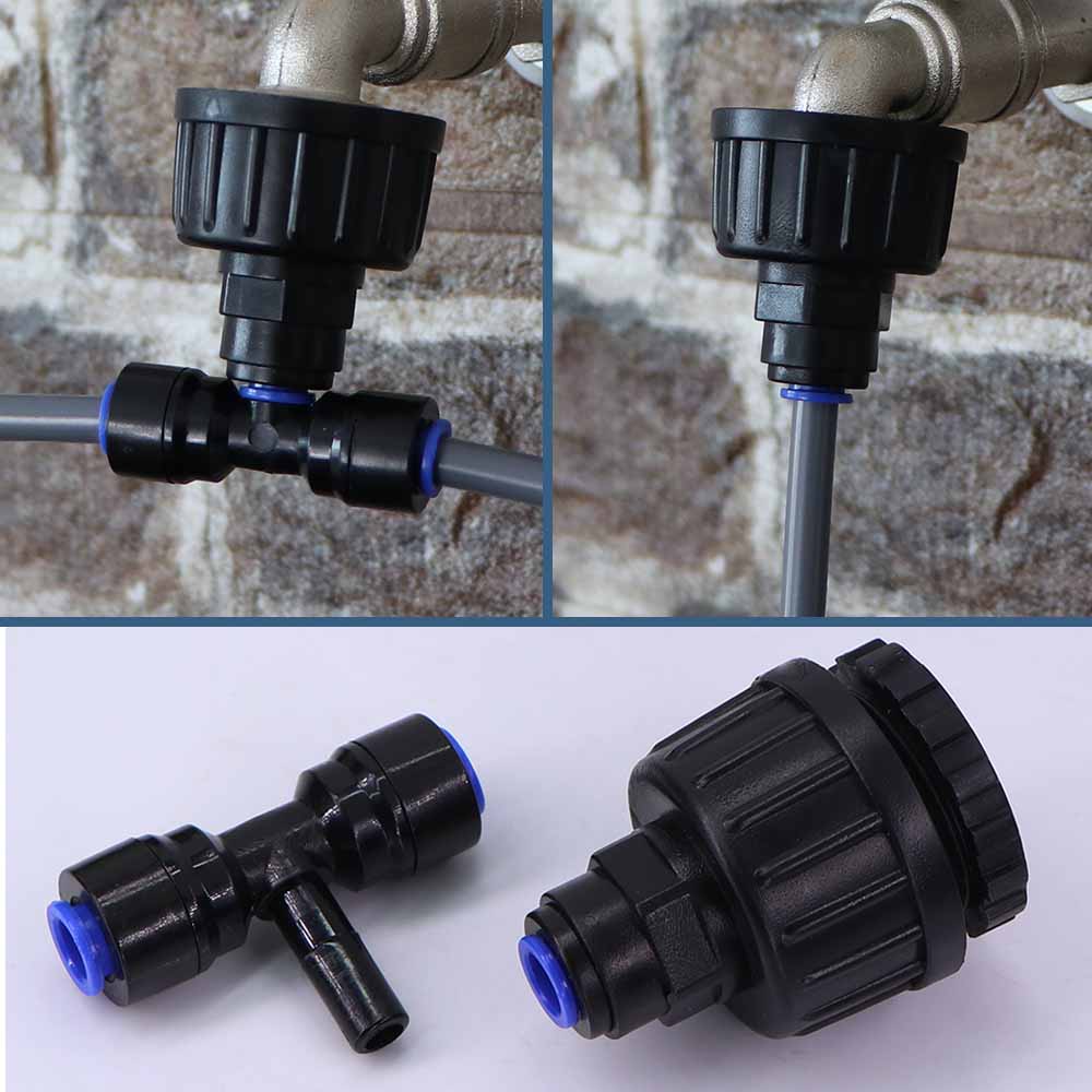 30/20m 1/4" Misting Cooling System 180° Adjustable Atomizer Filter Kit for Garden Irrigation Watering 4/6mm Quick Push Slip Lock