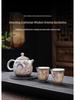 Luxury Dragon & Phoenix Silver-Plated Tea Set: One Pot, Two Cups, Dragon Egg Infuser, Gift Box Included