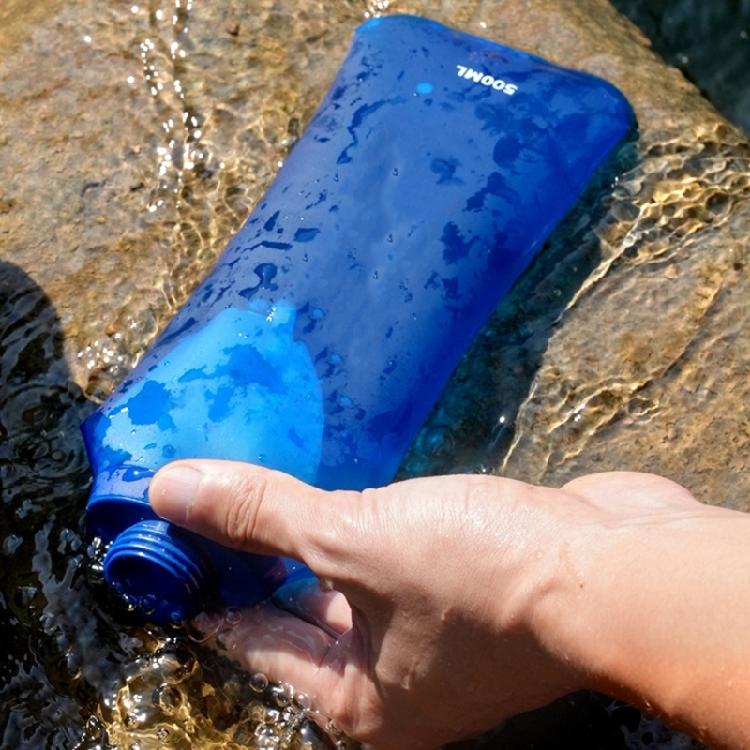 Weiche Trinkflasche, faltbar, tragbar, ideal zum Wandern, Radfahren und Klettern