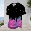 Men s Plus Size V Neck Short Sleeve White T Shirt Black Polka Dot Printed Pullover Straight Hem