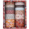 Songdao Floral Masking Tape Blooming Garden Washi Tape for DIY Crafts 12-Roll Set, Design, Women, Packaging, (Autumn Twilight)