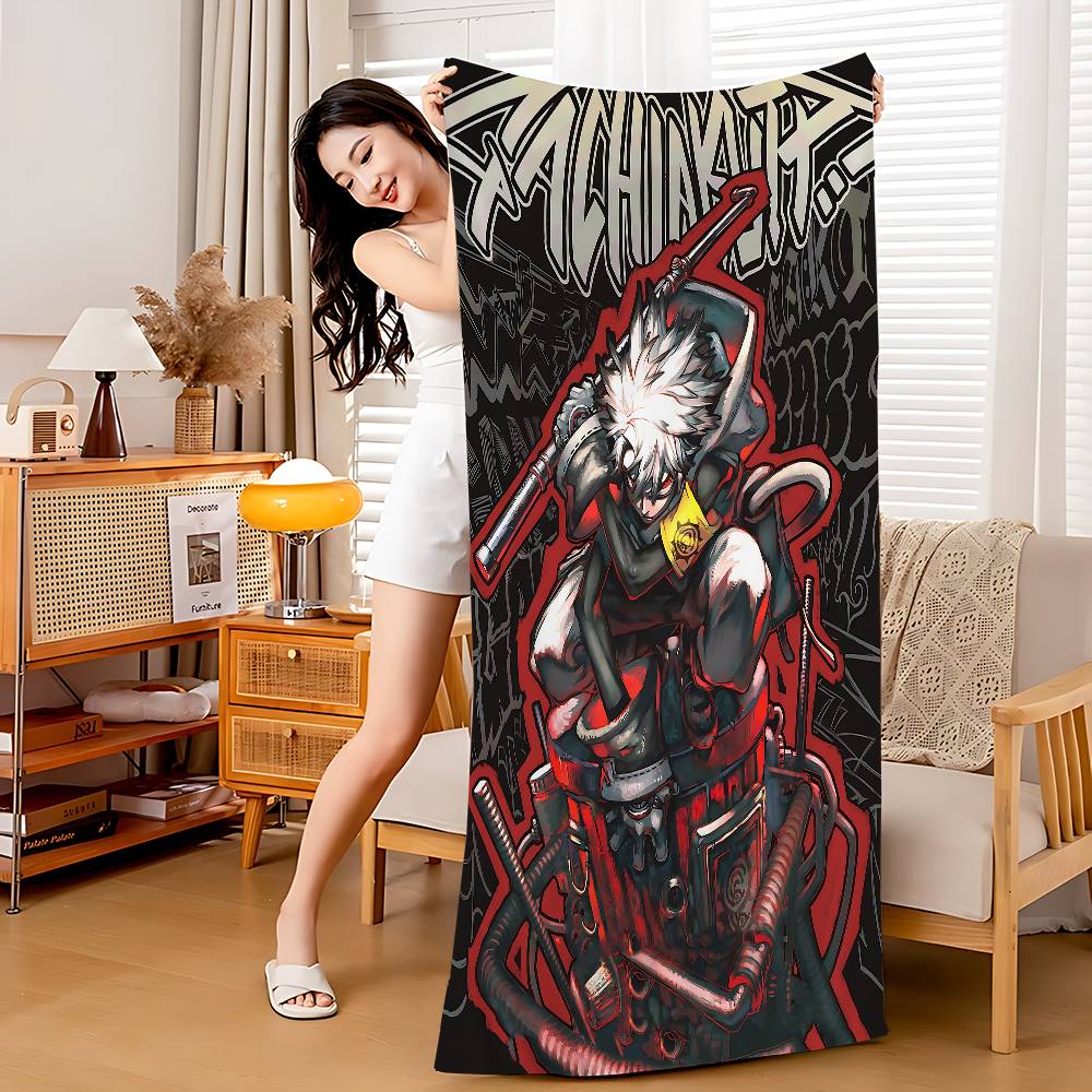 Gachiakuta Anime Anime Beach Swimming Towel Soft Absorbent Washcloth Children's Gifts For Kids Travel Camping Gym