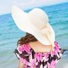 Жіночі солом'яні капелюхи з широкими полями та складні шапки від сонця, сонцезахисний козирок, дихаючий капелюх для подорожей на пляж
