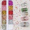12 Grids Mixed Star Heart Nail Glitter 1Mm Star Sequin Nail Art Diy Colorful Sparkling Nail Charms Nail Decoration Accessories