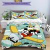 3pcs Mickey, Minnie Printed Bedding Set, Breathable And Soft, Machine Washable, Christmas Gift, Suitable for Bedroom Decoration, 099