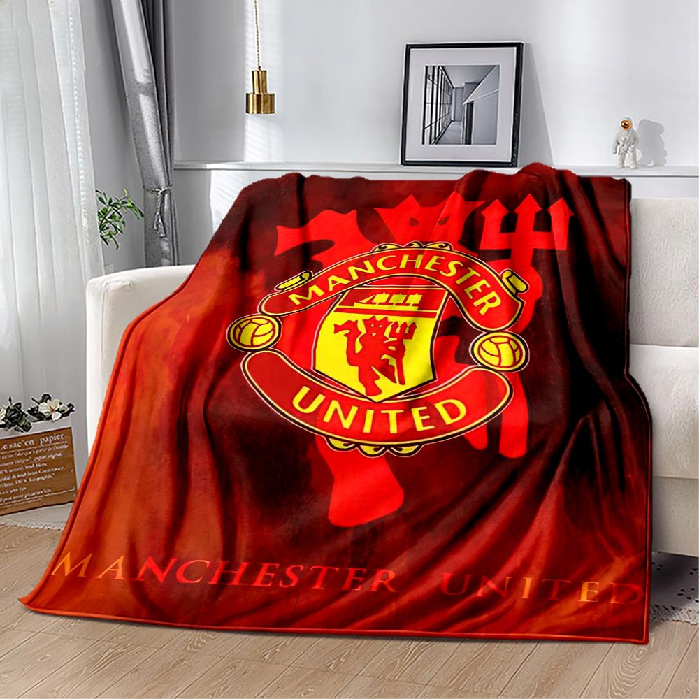 Manchester Blanket Soft Cozy Great For Livingroom Sofa Office Chair For All Seasons Digital Print Gift For Travel Home Birthdays