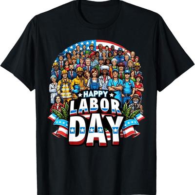 Funny Labor Day Happy American T Shirt