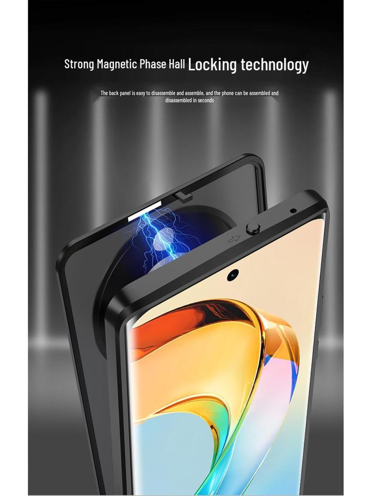 Honor X50gt Magic7Pro Anti-Fall Metal Frame Snap-On Phone Case