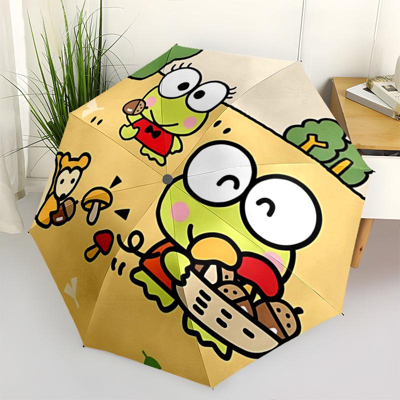 

1pc Keroro Frog Acorn Basket: Automatic Opening/Closing Umbrella with Portable Folding Design, 8-Bone Iron Frame, Outdoor, Ideal Gift for Fans, Travel
