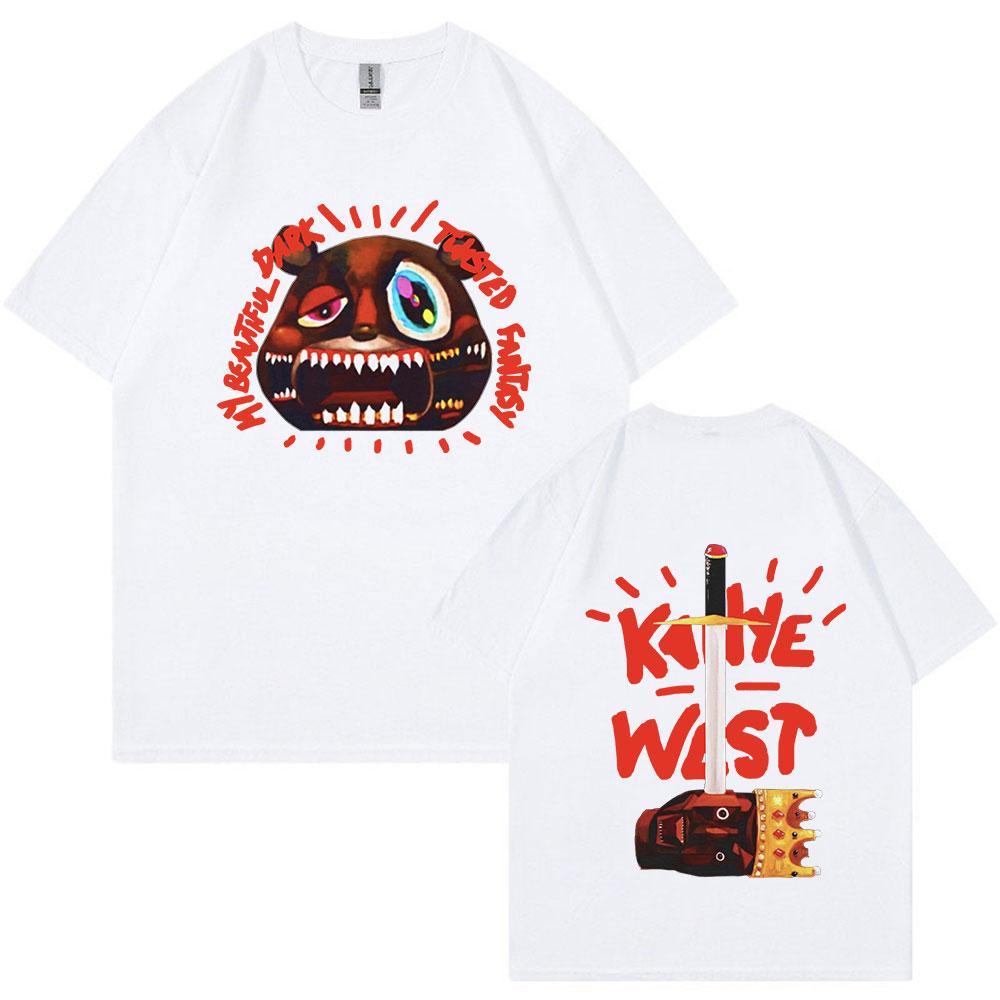 Rapper Kanye West Tričko Hudobný Album Promócia Grafické Tričká Muži Móda Hip Hop Vintage Tričko Nadrozmerné Streetwear