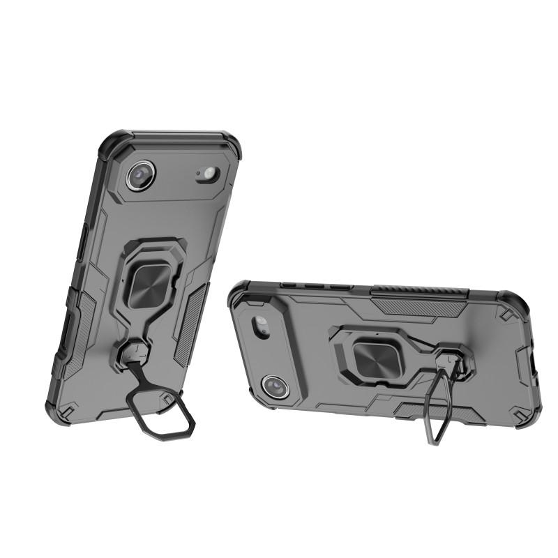 For iPhone 17 Air Phone Case WANLONFENG PC TPU Back Cover Kickstand with Tempered Glass