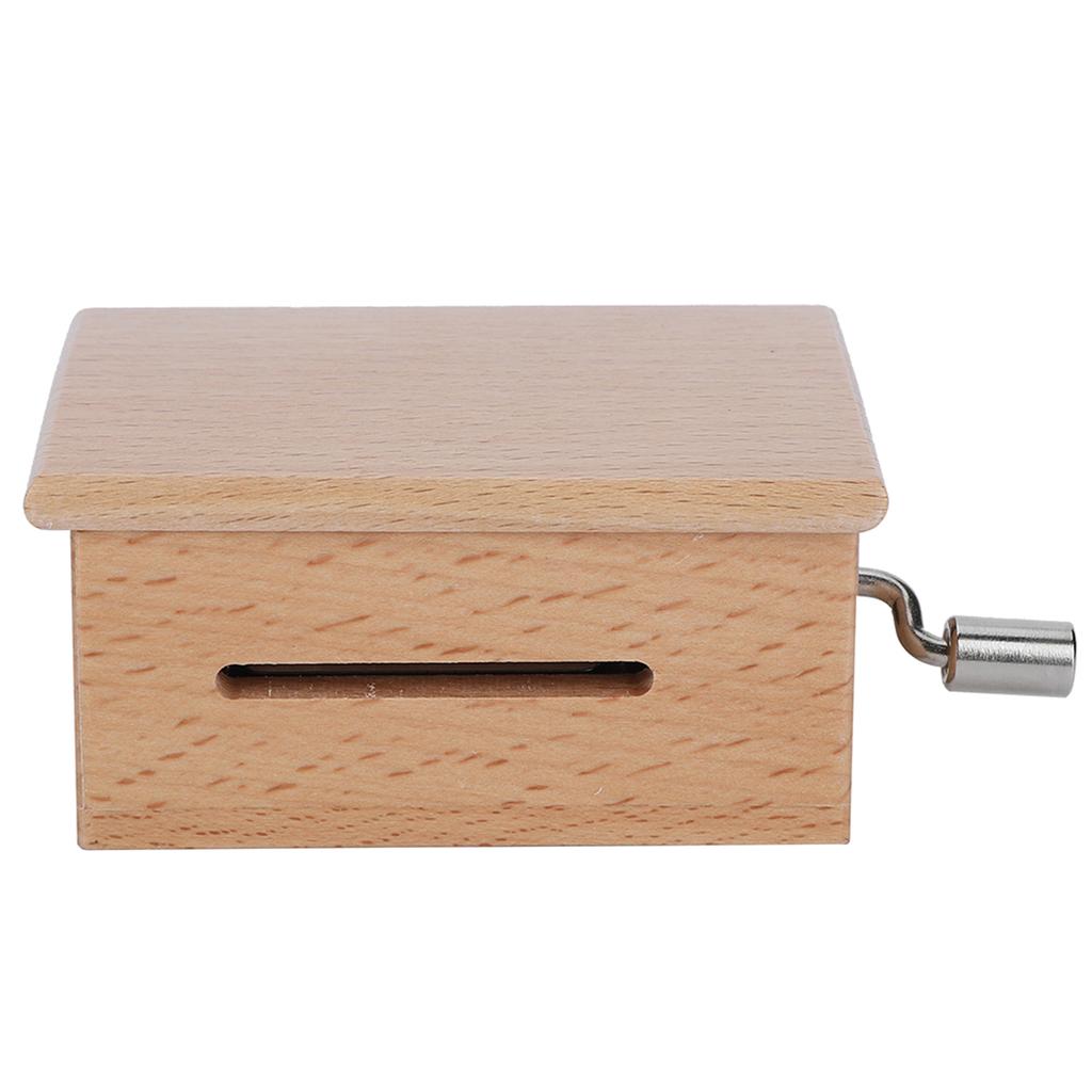15 Note HandCranked Wooden Music Box with 7Pcs Blank Paper Tape and Hole Puncher DIY Music Box Parts