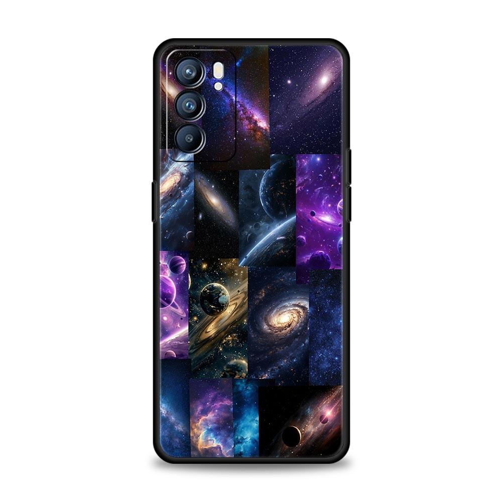 Universe Starry Sky Moon Phone Case For Oppo Reno 13 12 11 10 7 F Find X5 X6 A98 A80 A79 A78 A57 A54 A31 A17 Pro Soft TPU Cover