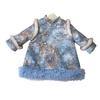 Mädchen Samt Verdickt Winter Tang Anzug Kleid - Neujahrsstil (AWA907)