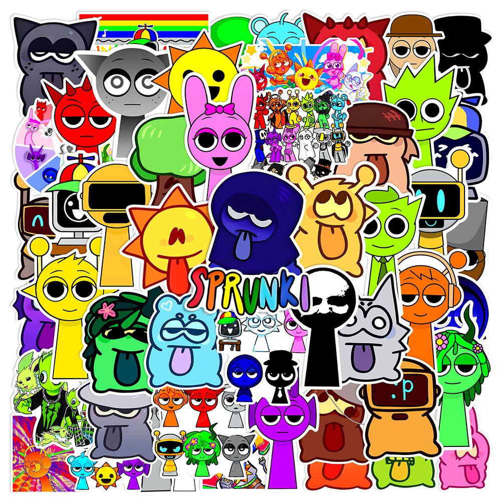 50/100PCS Stickers Funny Music Game Decals DIY Phone Luggage Laptop Skateboard Guitar Bike Car Sticker