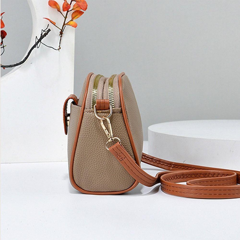 Solid Color Small Crossbody Bag Elegant Simple Square Bag Portable Niche Shoulder Bag  Travel