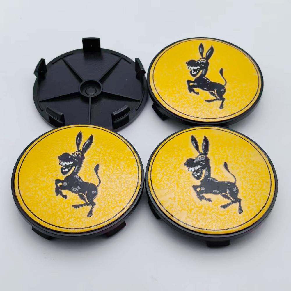 

4pcs Donkey Logo Emblem Car Wheel Center Caps 68MM 63MM Wheels Hub Cap Donkeys Badge Rim Hubcaps Cover Replace Car Accessories Donkey Badge&4pcs Wheel Caps