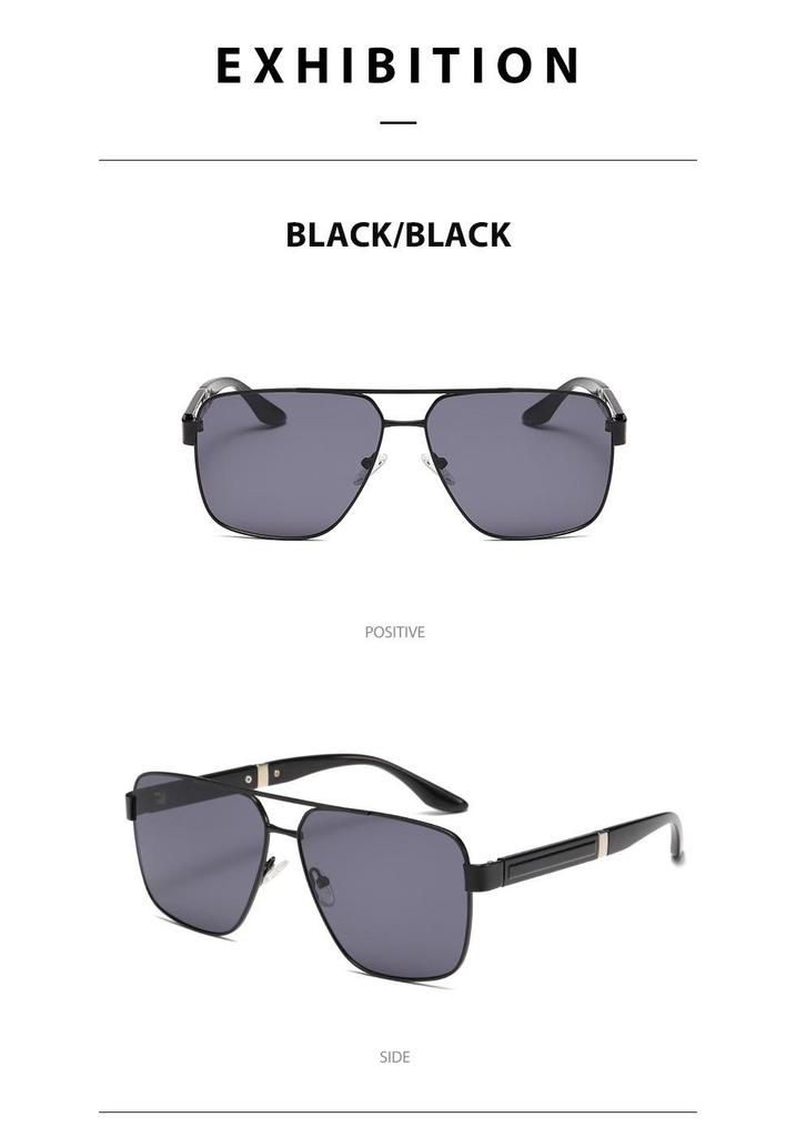 UV Protection Double Bridge Metal Aviator Sunglasses - European & American Style for Outdoor Sports & Driving