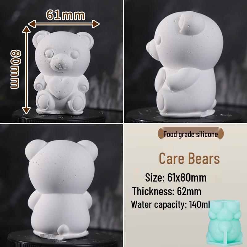 Teddy Bear Silicone Mold for DIY Crafts and Incense Stones