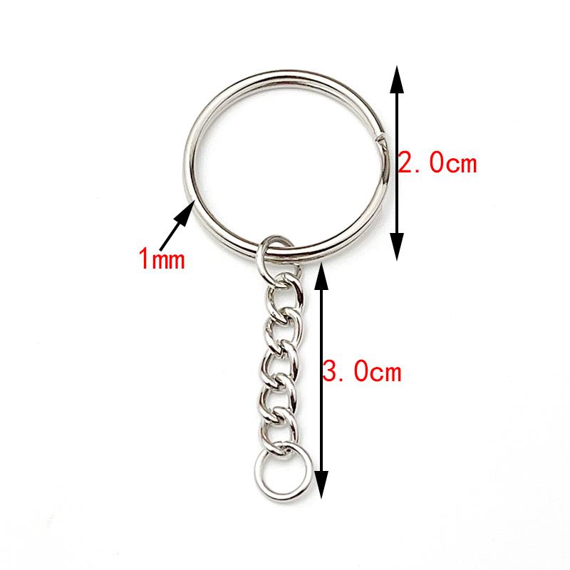20-100 Stuks 20-25mm Metalen Schroefpin Sleutelring Sleutelhanger Rond Draad Open Cirkel DIY Sieraden Speelgoed Hanger Maken Accessoires 100Pcs