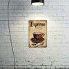 Vintage Coffee Wall Art Metal Sign 8x12 Inch
