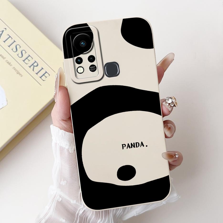 For Infinix Hot 11S Case X6812 X6812B Cute Panda Cartoon Cover Shockproof Phone Cases For Infinix Hot 11S NFC Hot11s Soft Fundas