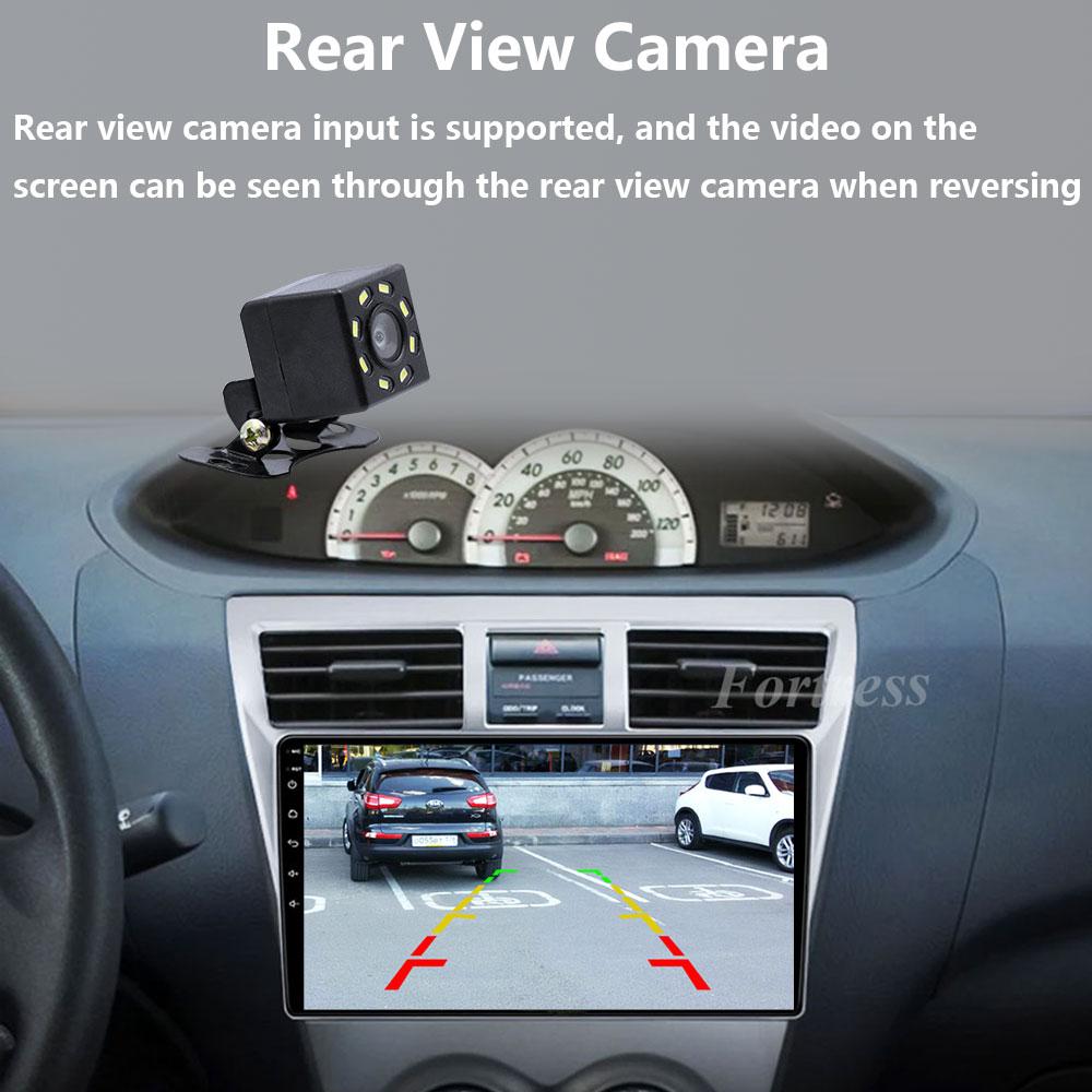 Android Auto Wireless CarPlay For Toyota Vios Yaris 2007 - 2012 Car Radio 2 Din BT Navigation GPS Multimedia Player Stereo