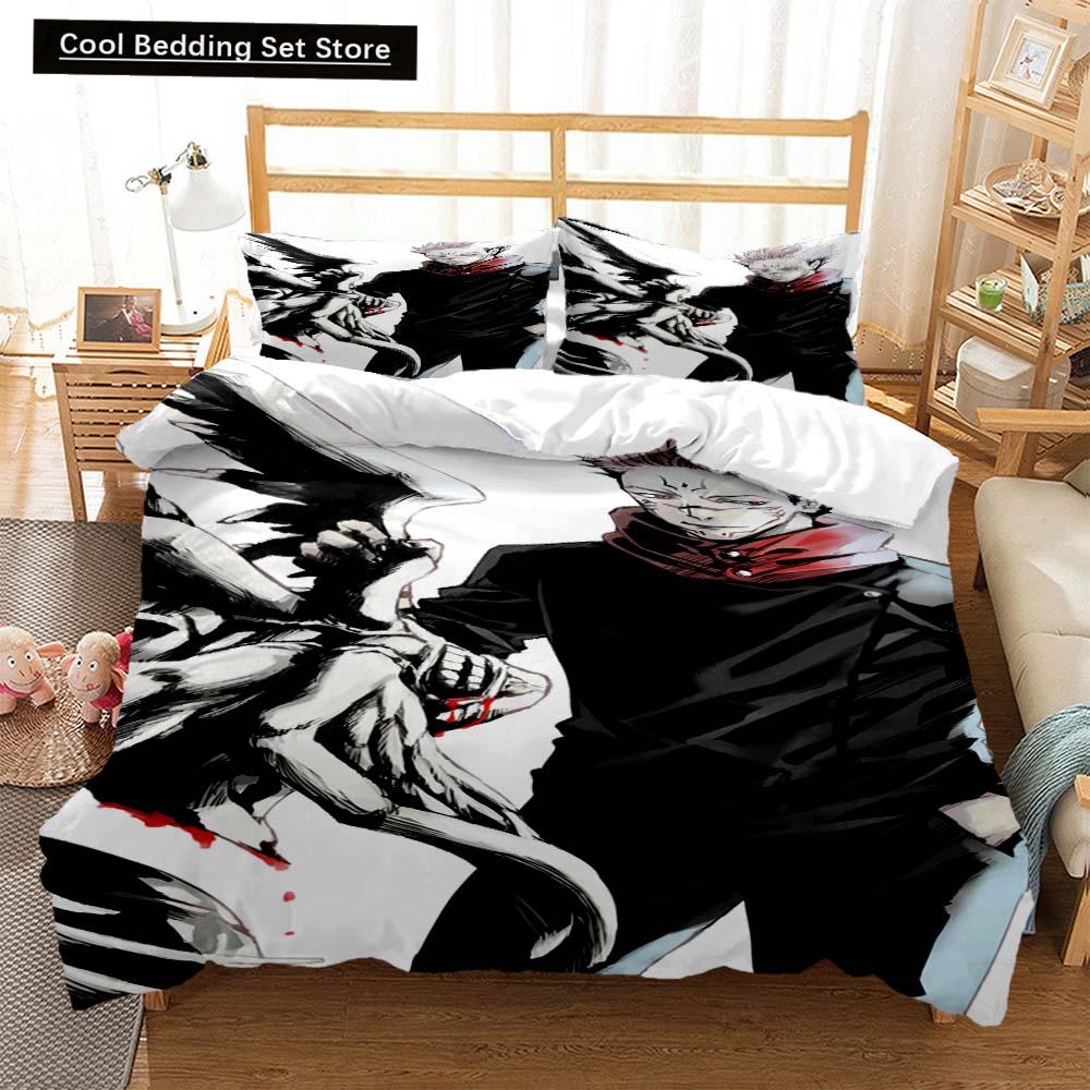 3D Anime Jujutsu Kaisen Digital Print Polyester Bedding Sets Covers Boys Duvet Cover Set For Teens Bedding Set Home Textiles