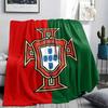 Coperta in Flanella Stampata Calcio Portogallo, morbido plaid per camera da letto divano, lavabile, merchandising tifoso di calcio, ottimo regalo.