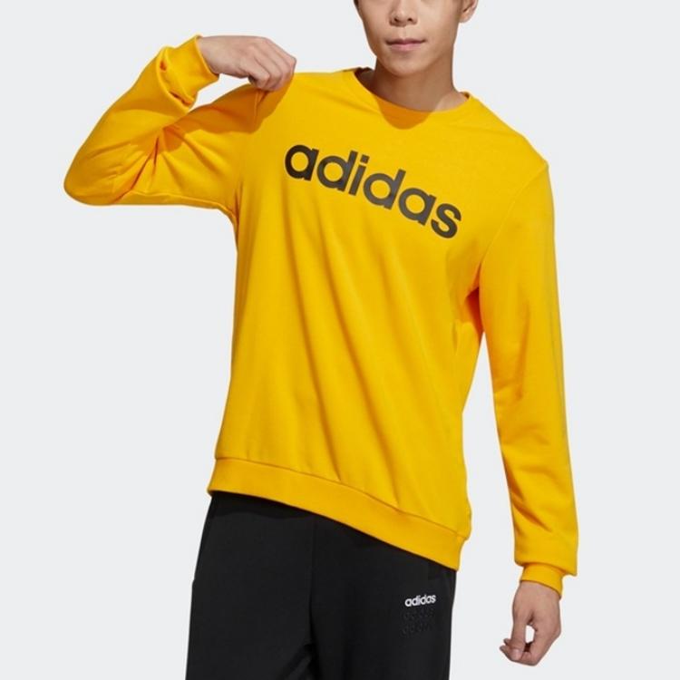 adidas Lässiger Pullover Langarm Sweatshirt Herren Tops Gelb GP4874