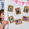 Photo Frame Refrigerator Magnets Oil Painting Cat Magnet, Wooden Black Magnetic Magnet Theme Retro Rectangle Decoration Decorative Fridge