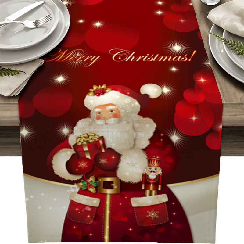 Nordic Crăciun Moș Crăciun Petrecere Decorare Masă de Sărbători Steagul de masă Bucătărie Față de masă Covoraș de vacanță Steagul de masă imprimat