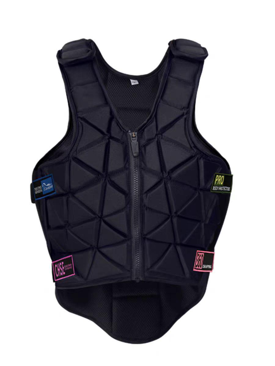 Cross-Border Armor Kids Equestrian Protective Riding Vest Child Large чёрный