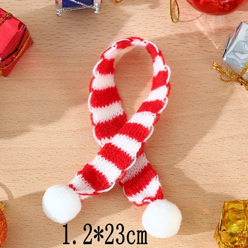 5/10Pcs Christmas Decoration Mini Knitted Hat Scarf Christmas Knitted Decoration Winter Doll Clothing Accessories DIY Gift Decor