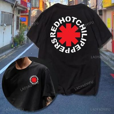 Camiseta Estampada Red Hot Chili Men Camisetas de Algodão de Desenho Animado para Homens Moda de Verão Camisetas de Manga Curta Camiseta Hipster Harajuku