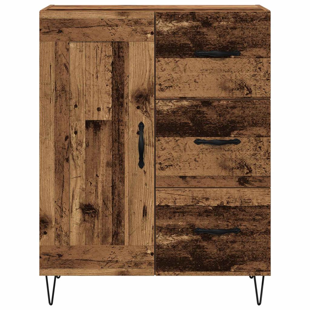 Sideboard Reclaimed Wood 69.5 X 34 X 90 Cm Engineered Wood