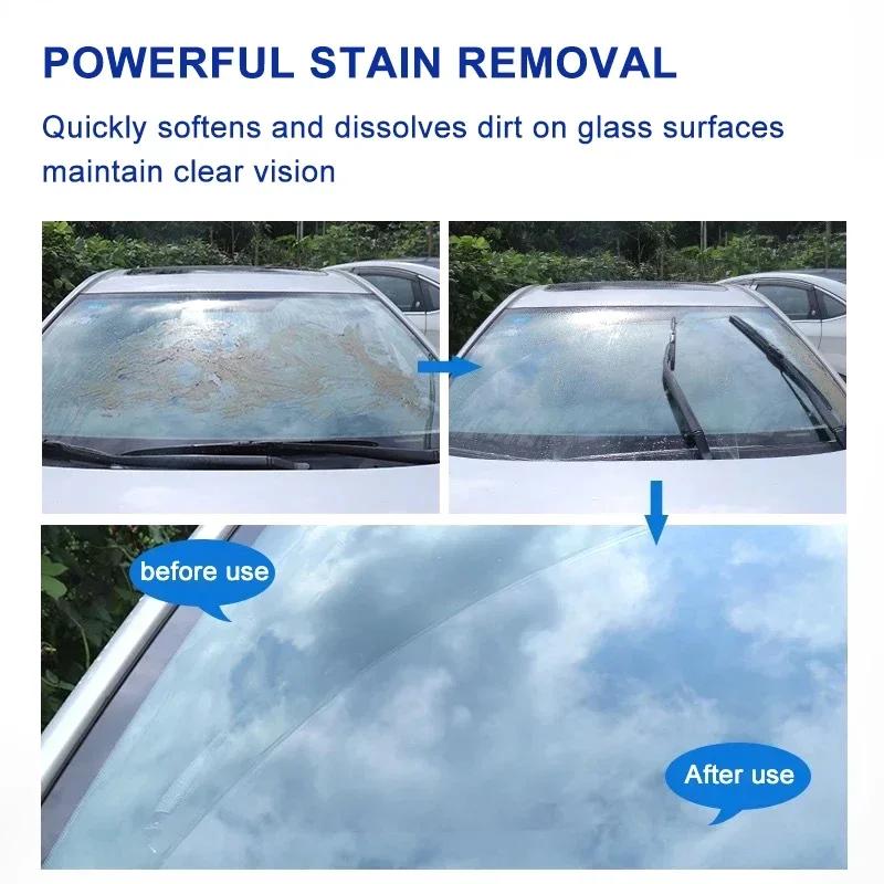 100/5pc Solid Cleaner Car Windshield Washer Fluid Concentrated Effervescen Tablets for Car Room Kitchen Window Glass Cleaning