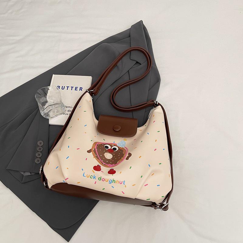 

Шикарная сумка-тоут: Модная женская плечевая сумка большой вместимости - Коллекция Осень/Зима 2025 грязно-белый