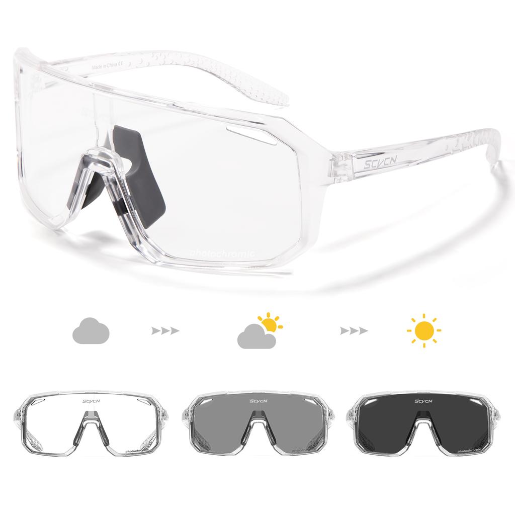SCVCN Mountaineering Glasses Cycling Glasses Fashion Sunglasses for Men MTB Bike Bicycle Eyewear Sports UV400 Hunting Driving